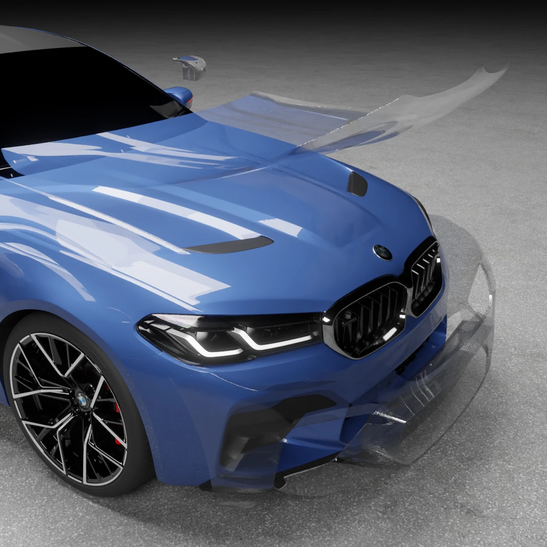 Color PPF on sports coupe